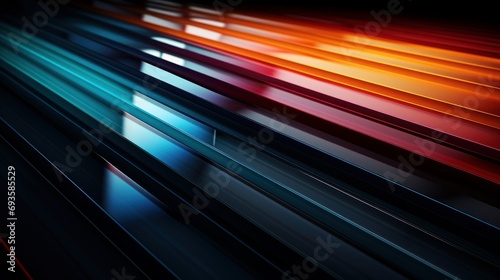 bright 3d bars on black background