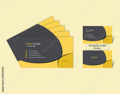 Corporate modern stylish business card template 