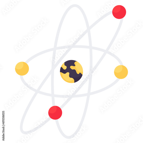 Modern design icon of solar system 