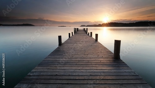 Wallpaper sunset on the pier Stille am Steg  Einsamkeit am Seeufersteg