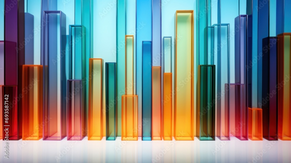 Fototapeta premium abstract colorful glass lines background wallpaper
