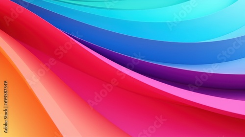 Background with soft three-dimensional colored waves, rainbow effect, a soothing backdrop conveying emotions of joy, peace, and serenity of the soul