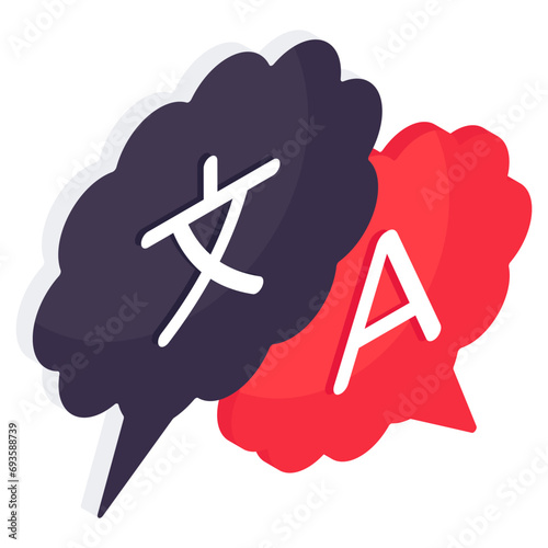      Vector design of language translator icon