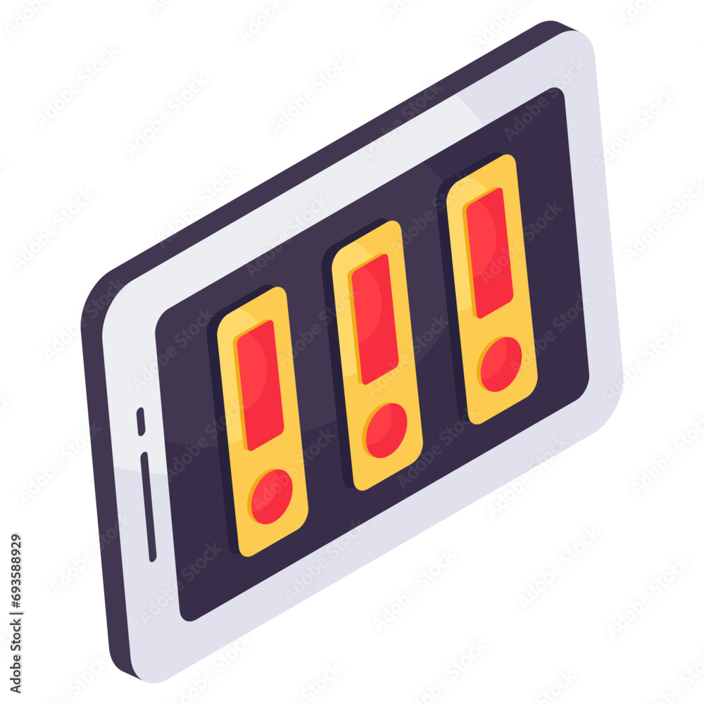 Premium download icon of mobile error Premium download icon of mobile error