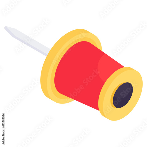 A perfect design icon of pushpin 