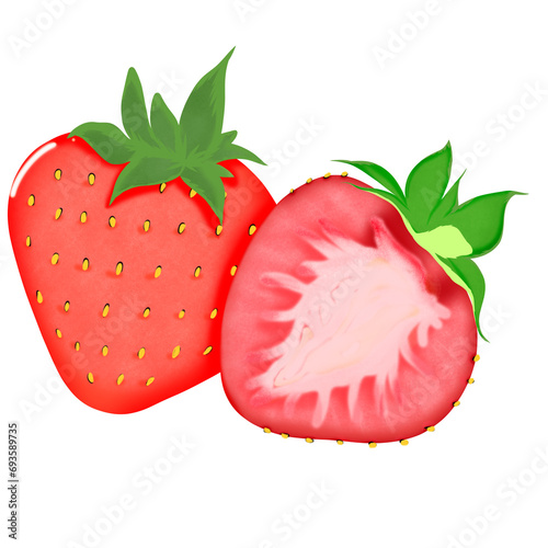 Ripe strawberries are red and very delicious