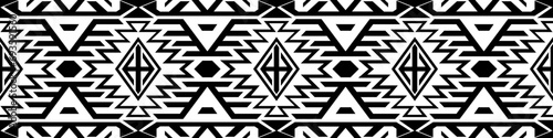 Seamless geometric border. Polynesian wrist tattoos Black bracelet pattern. Traditional Maori design for creating templates and printing patterns.