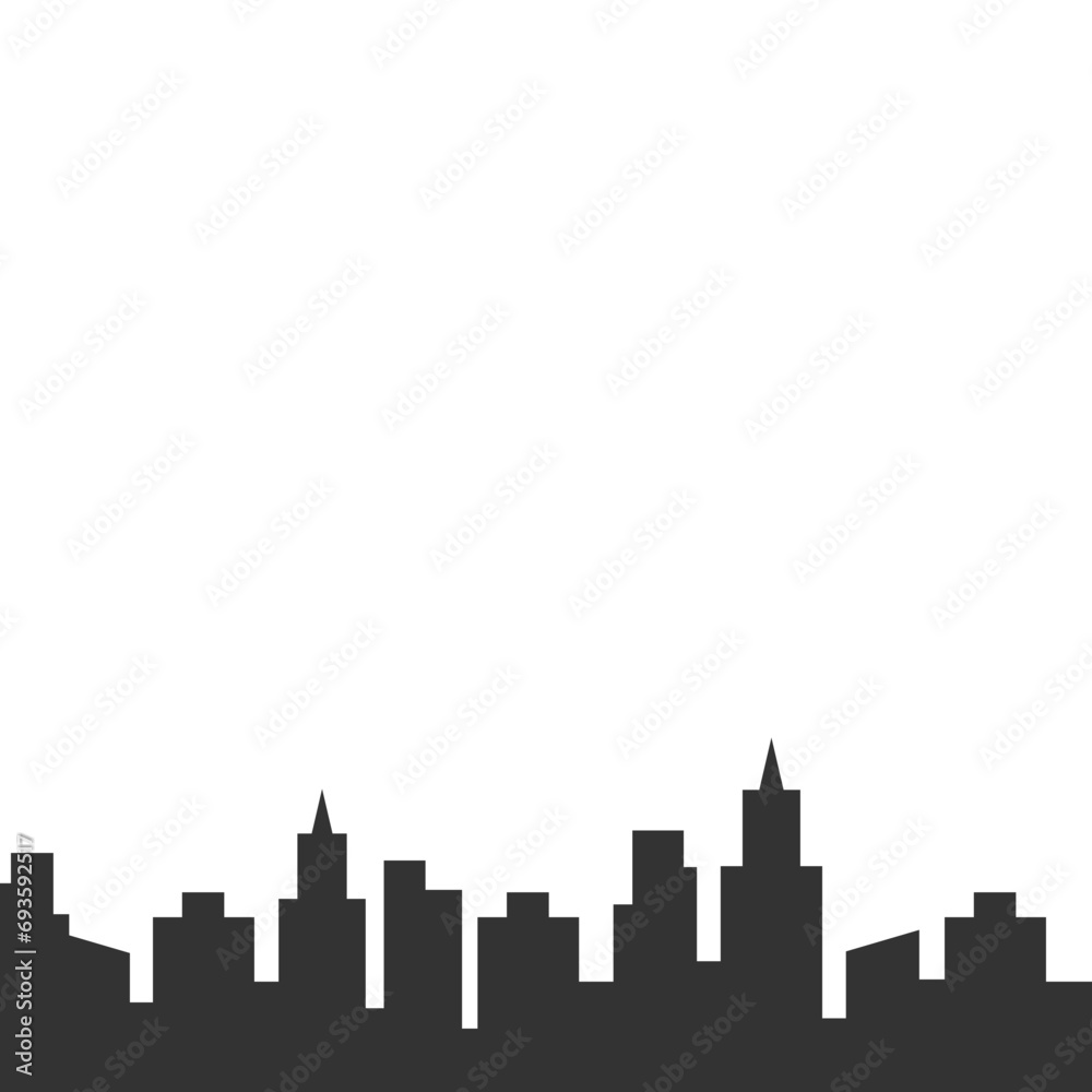 Obraz premium City Building Silhouette