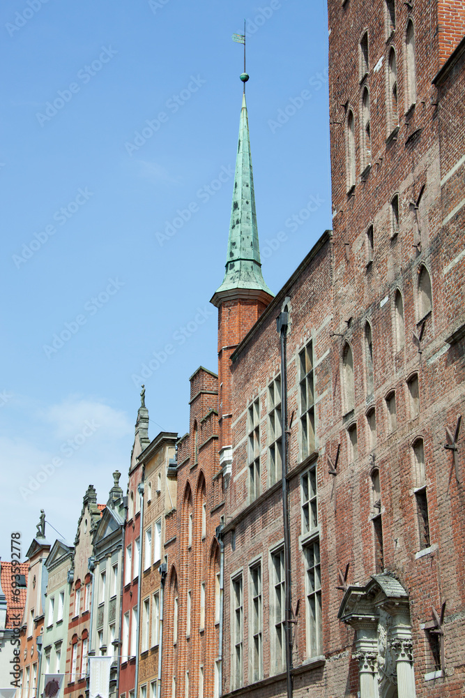 Gdansk Old Town Historic Medieval Houses