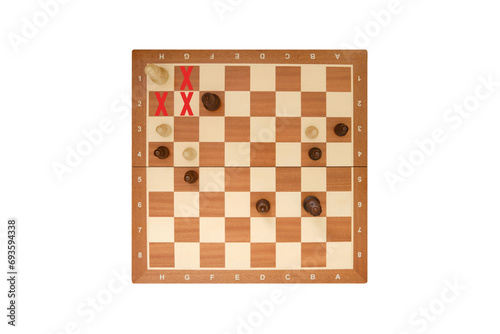 A stalemate in chess to the white king, the rules of conducting a chess game