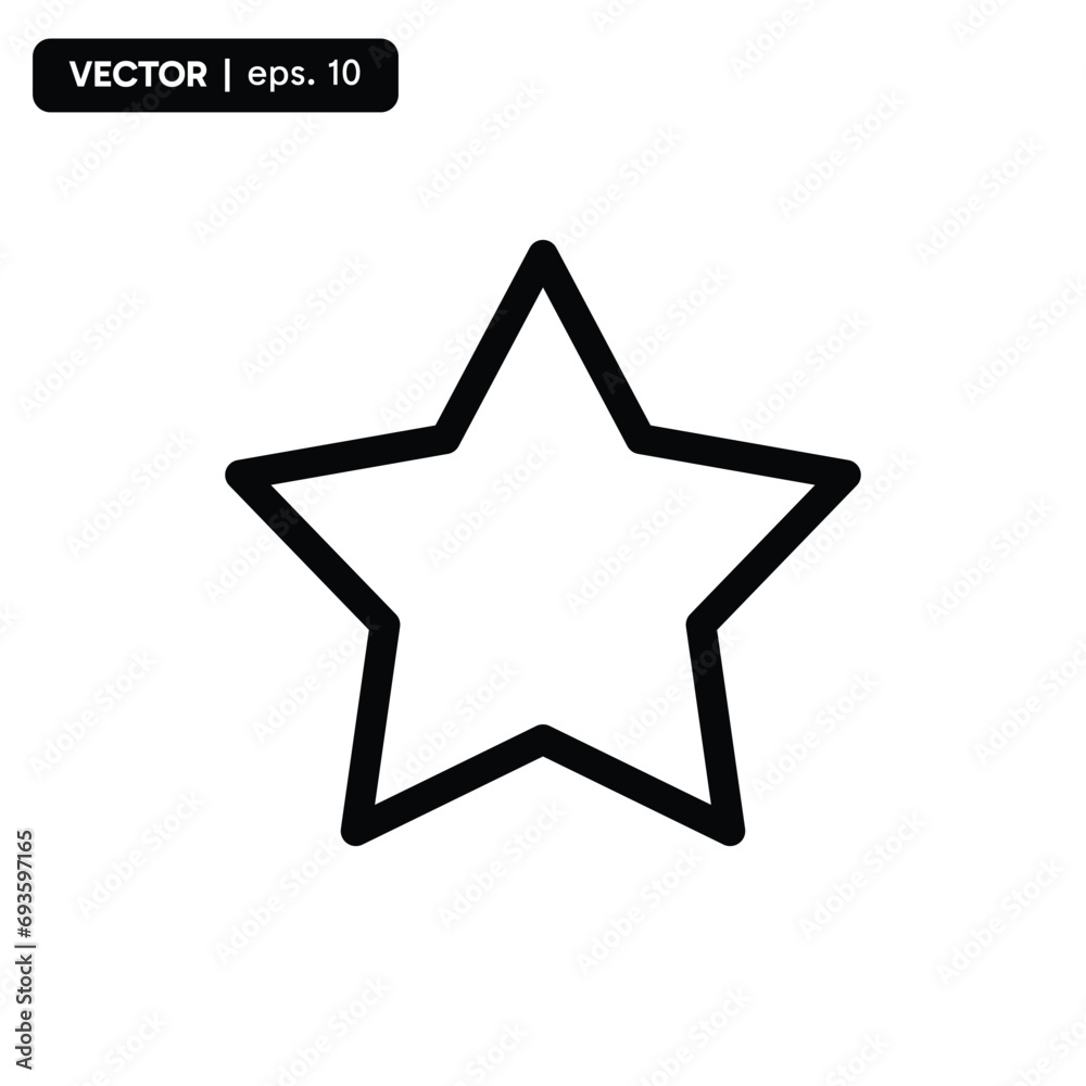 star line icon, favorite icon. vector eps 10 star line icon, favorite icon. vector eps 10