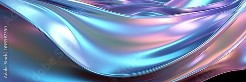 abstract holography background with waves photo