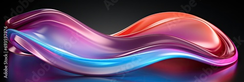 Holography Pearlescent gradient smooth, flowing fabric-like structures with a harmonious blend of pink, blue, and purple hues, creating a sense of soft movement, banner