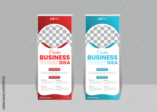 Creative Professional Business Rollup Banner Design Template Vector