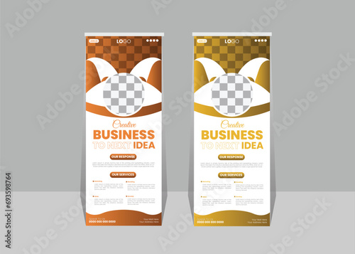 Creative Professional Business Rollup Banner Design Template Vector
