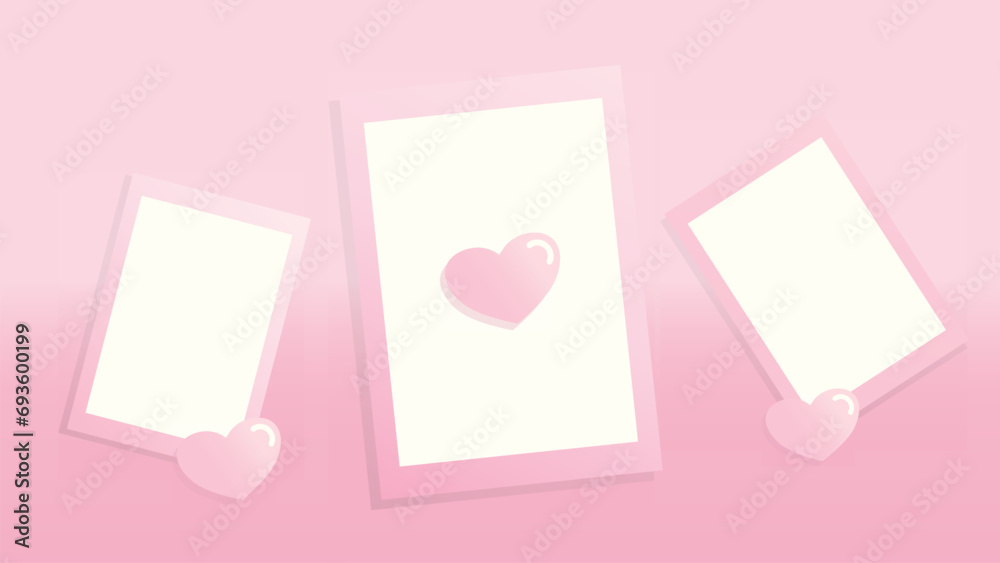 pink frame with hearts pink frame with hearts