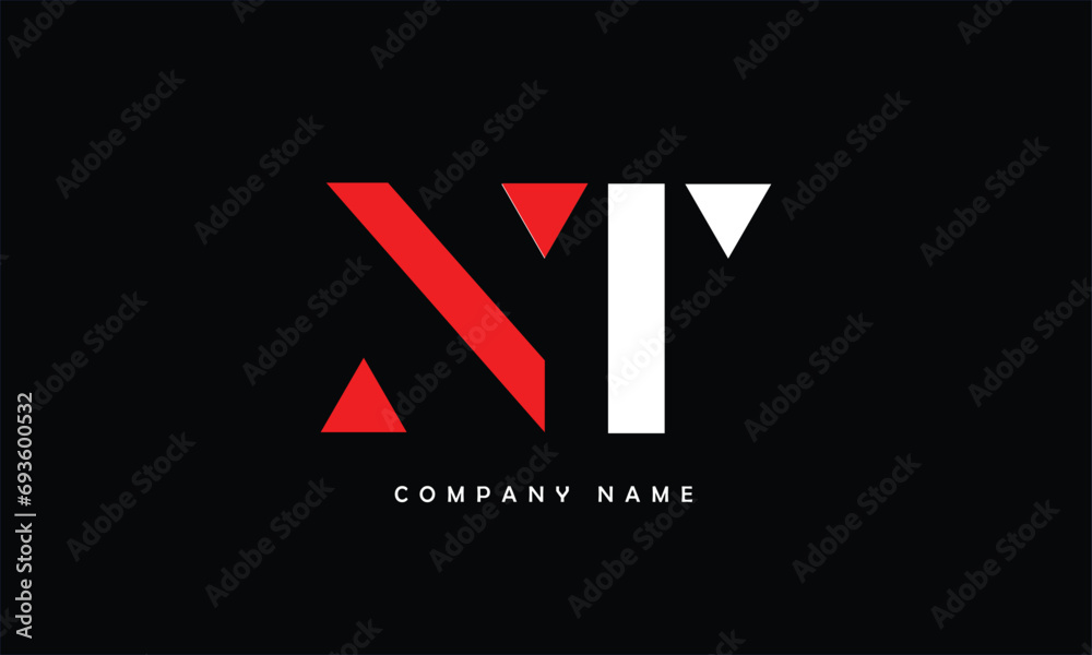 NT, TN, N, T Abstract Letters Logo Monogram NT, TN, N, T Abstract Letters Logo Monogram