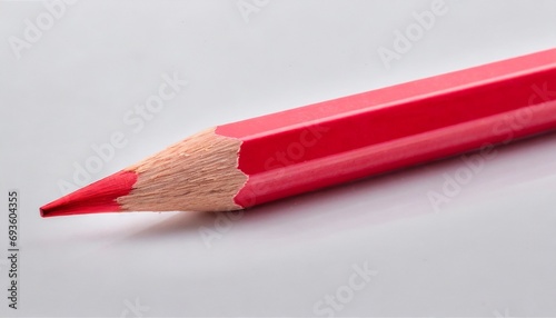 Red Pencil isolated on white background 