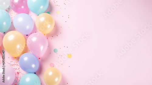 Birthday party background with copy space..