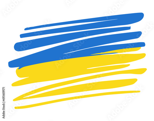 Namalowana flaga Ukrainy
