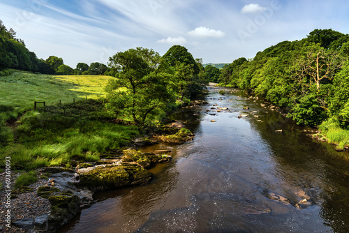 The River Rawthey, taken from the bridge on the A683 just south of the market town of Sedburgh in the Yorkshire Dales. photo