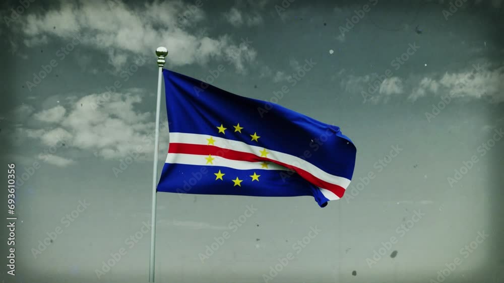 cape verde flag waving