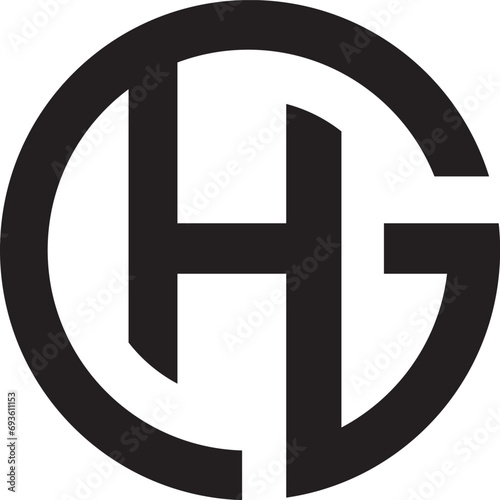 CHG or HG letter logo modern design