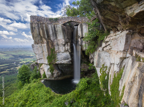 Lover's Leap waterfall located along the border of Georgia and Tennessee photo