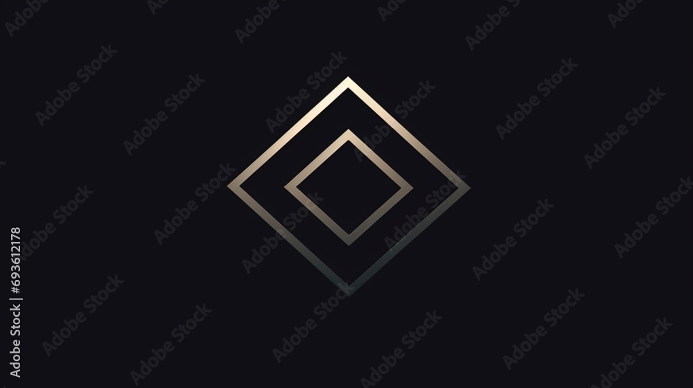 A modern and simple logo, with geometric shapes and a monochromatic color scheme, exuding a timeless and refined aesthetic. - obrazy, fototapety, plakaty 