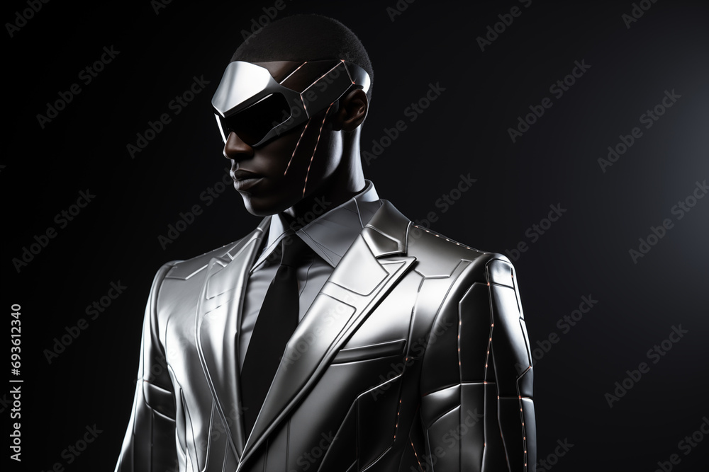 Modern businessman from future. Generative AI Modern businessman from future. Generative AI