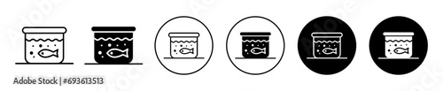 Aquarium with fish icon. small domestic transparent glass for fish keeping in water tank or bowl symbol vector. fresh water fish aquarium tank keeper vivarium logo sign set.