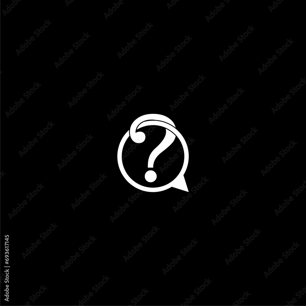 Question Mark icon isolated on dark background Question Mark icon isolated on dark background