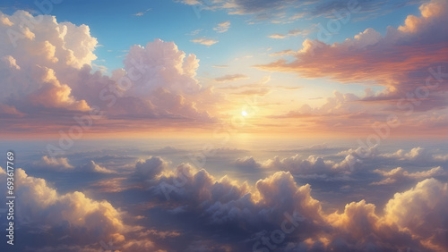 sunset over the sea