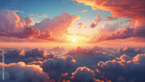 sunset in the sky