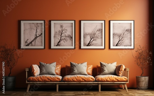 Wooden Frame Wall Decor in a Room