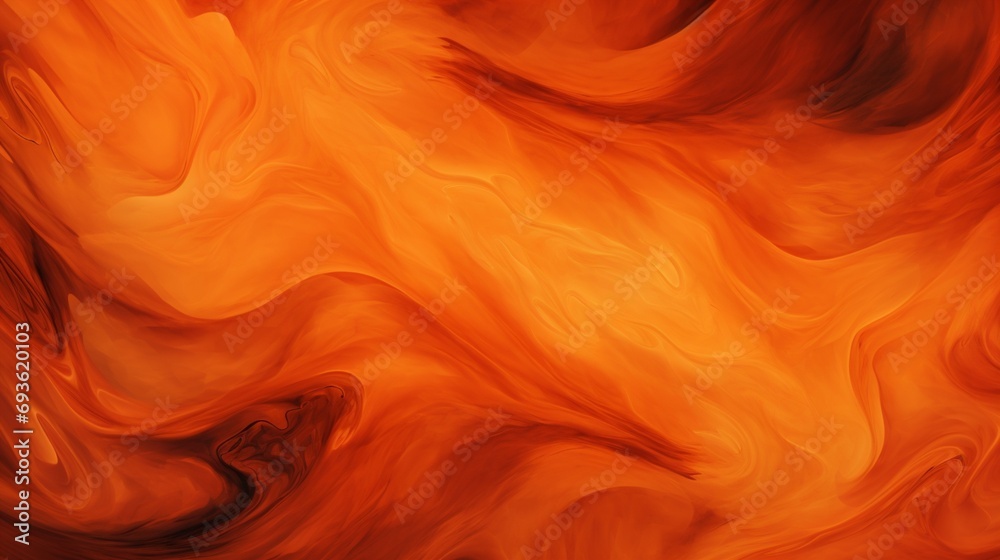 A fiery frame captured in high-definition, featuring a swirling vortex of flames against a solid orange background, creating a mesmerizing and powerful visual effect.