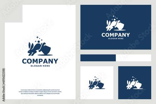 rabbit hat magician logo design inspiration