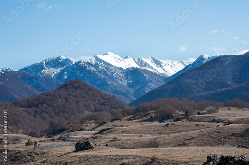 Apennines: mount Pratello, part of the Marsicani mountain chain in the national park of Abruzzo, Italy