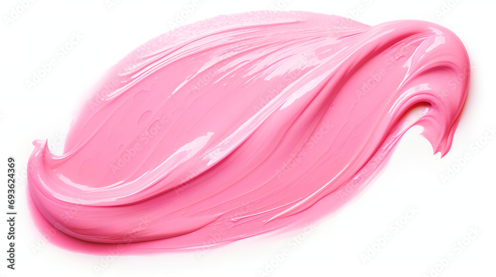 Pink liquid gel smear isolated on white background. Pink liquid gel smear isolated on white background.