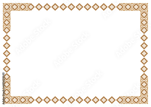 Golden Border frame vector label. Simple line corner pattern. Border frame decoration. Vector simple line art border frame for invitations and greeting cards