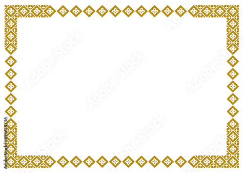 Golden Border frame vector label. Simple line corner pattern. Border frame decoration. Vector simple line art border frame for invitations and greeting cards