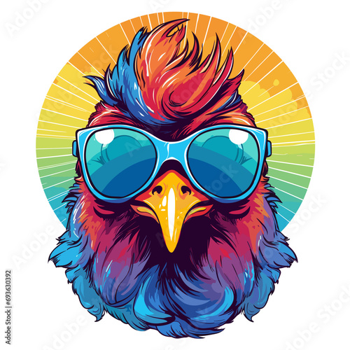 funny chicken with sunglasses © Patrick