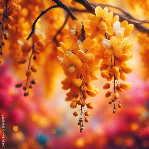 Flower photography: Golden Chain Tree (Laburnum × watereri), in natural habit...