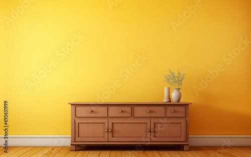 Yellow Wall-Mounted Chest Design