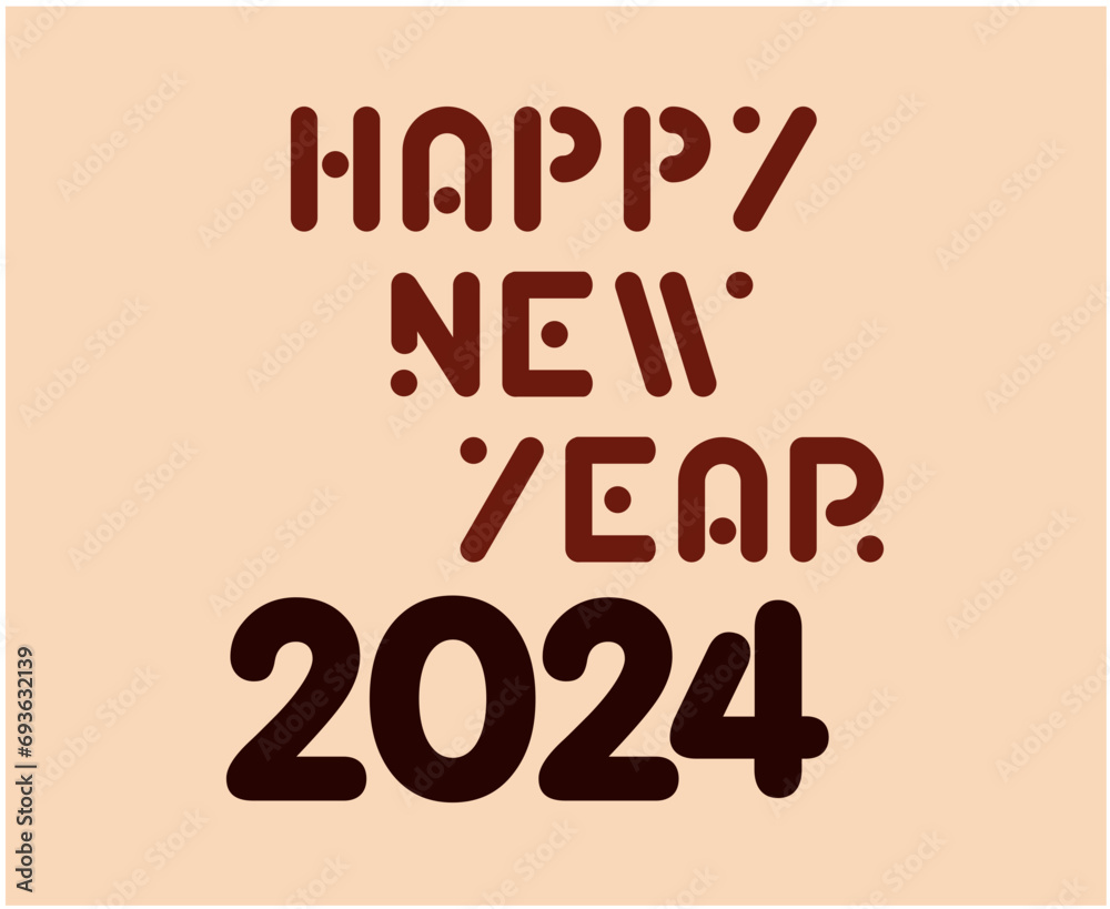 Happy New Year 2024 Abstract Brown And Maroon Graphic Design Vector Logo Symbol Illustration Happy New Year 2024 Abstract Brown And Maroon Graphic Design Vector Logo Symbol Illustration