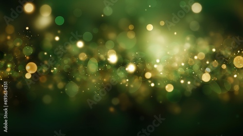 Greenish glitter abstract party lights background