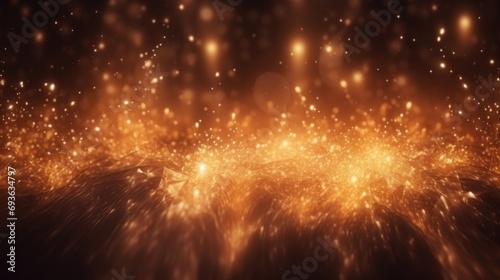 Gold explosion of fire