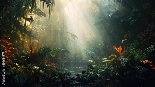 Wonderful underwater scene with rays of light © Hope