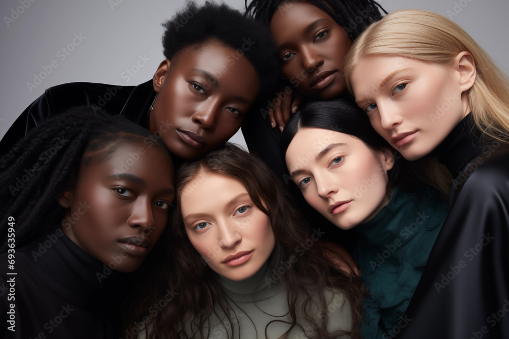 Obraz premium Modeling agencies promoting inclusivity in the industry, with space for diversity messages