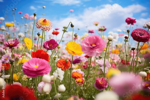 Vibrant Meadow Of Flowers, Emanating A Summer Atmosphere © Anastasiia